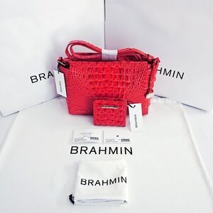NWT Brahmin SRIRACHA Hilary w/Jane Wallet